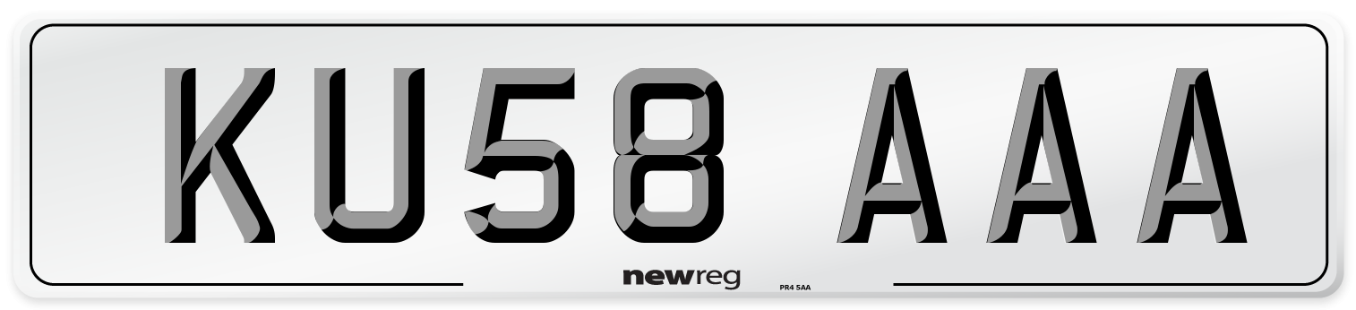 KU58 AAA Number Plate from New Reg